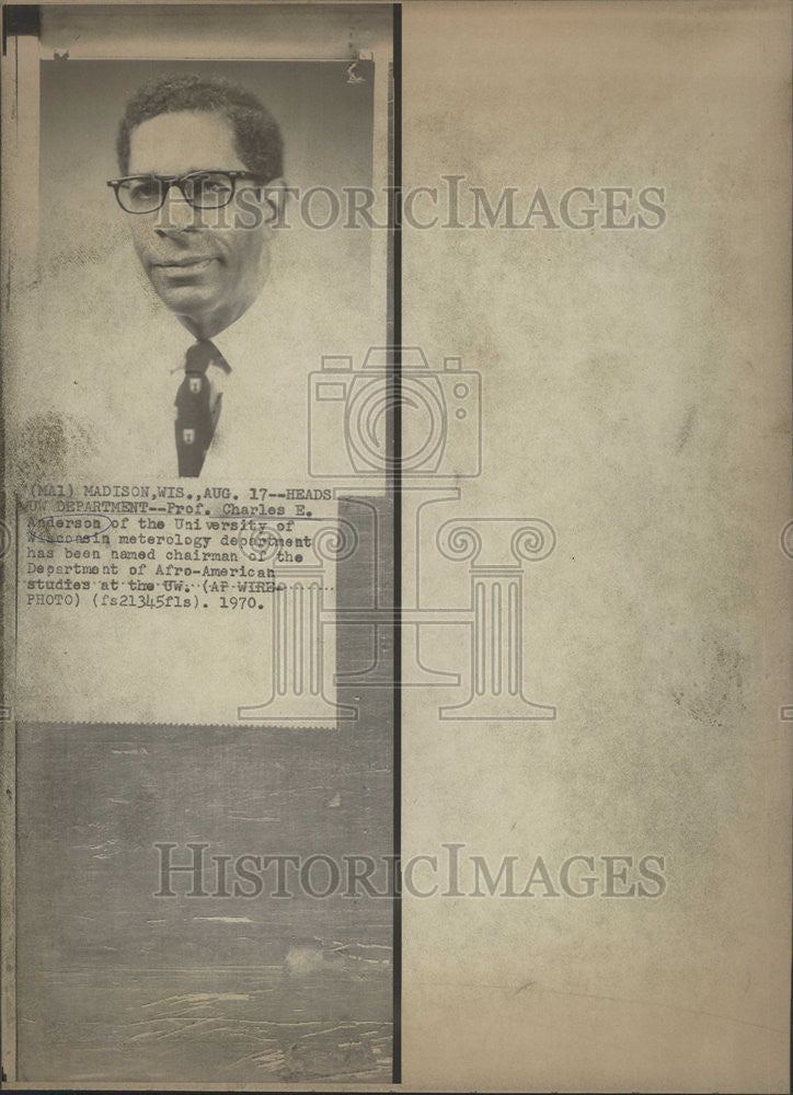 1970 Press Photo Prof. Charles E. Anderson of the University of Washigton - Historic Images