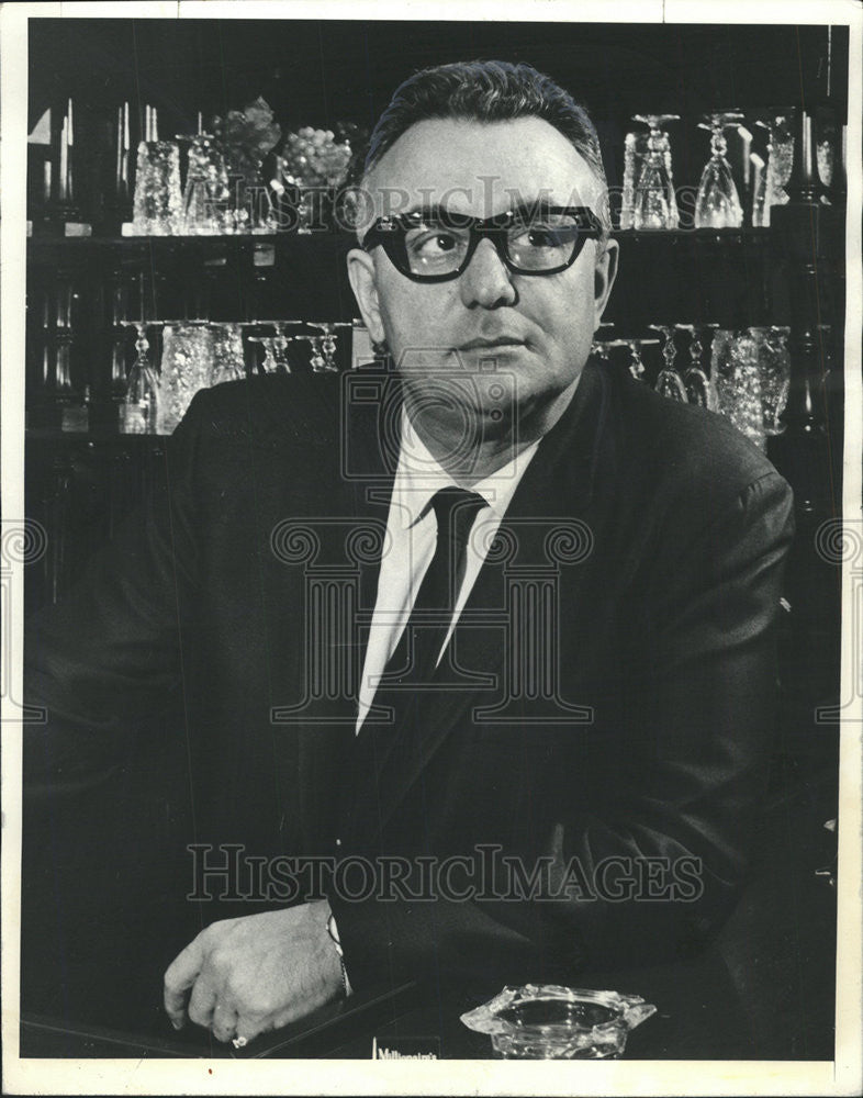 1966 Press Photo Chris Carlson Millionaires Clubs President Chicago - Historic Images