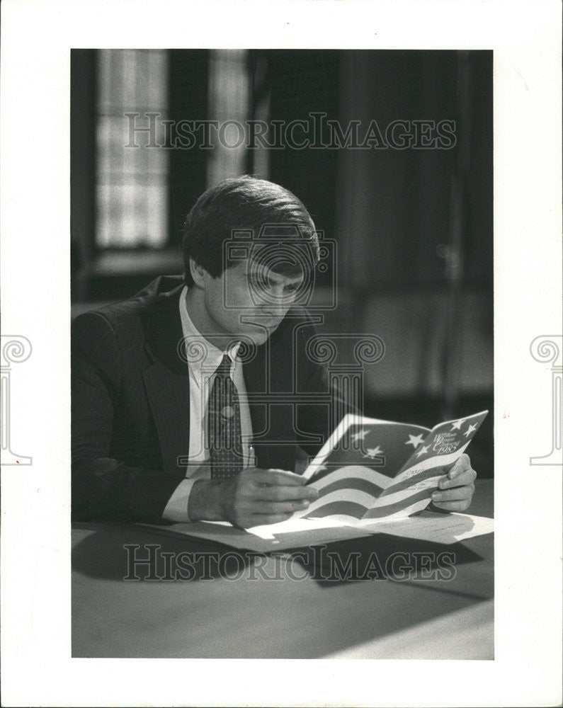 1989 Press Photo Lee Atwater News Correspondent - Historic Images