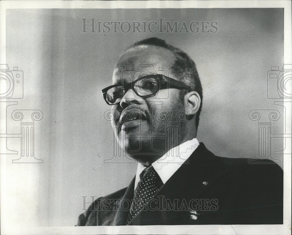 1972 Press Photo Romeo Horton American Liberian Bank President Civil Servant - Historic Images