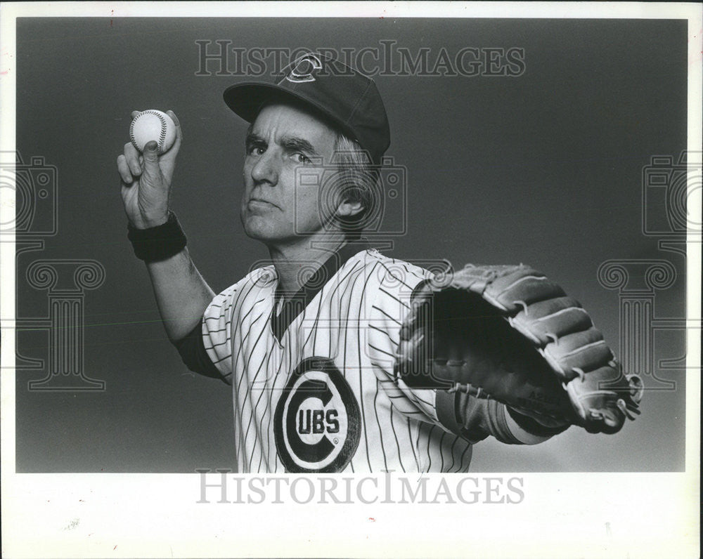 1983 Press Photo Paul Galloway In A Cubs Uniform For The Series Of &#39;69 Cubs Camp - Historic Images