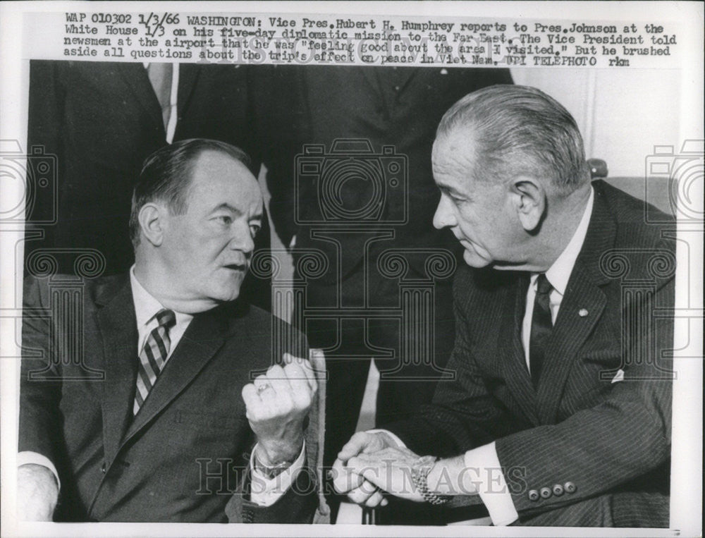 1966 Press Photo United States President Lyndon B. Johnson - Historic Images