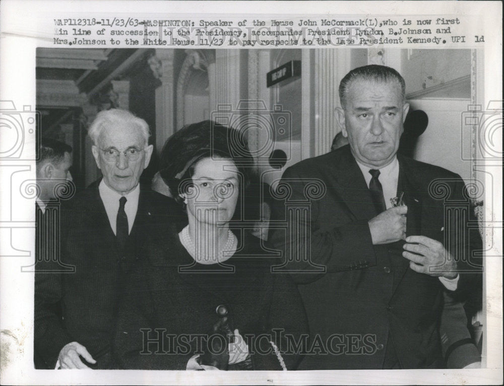 1963 Press Photo Lyndon B. Johnson US President White House late President - Historic Images