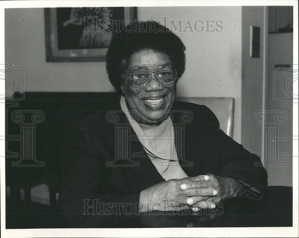 1985 Press Photo Mattie Hopkins School Board Education Member - Historic Images