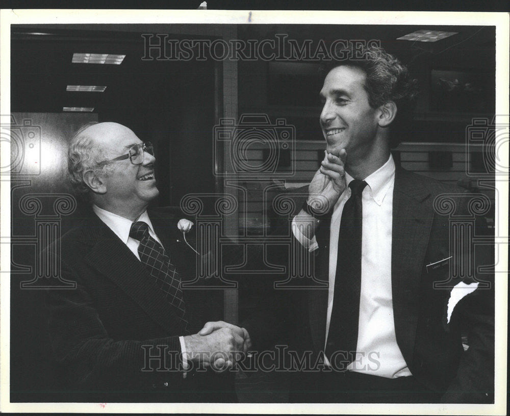 1984 Press Photo Danny Newman,  Lyric Opera Public Relations &amp; Lawrence S. Gore - Historic Images