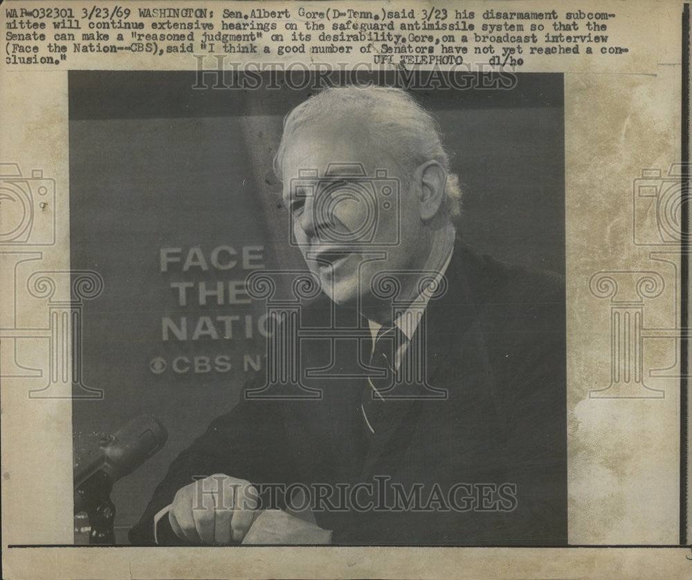 1969 Press Photo Senator Albert Gore - Historic Images