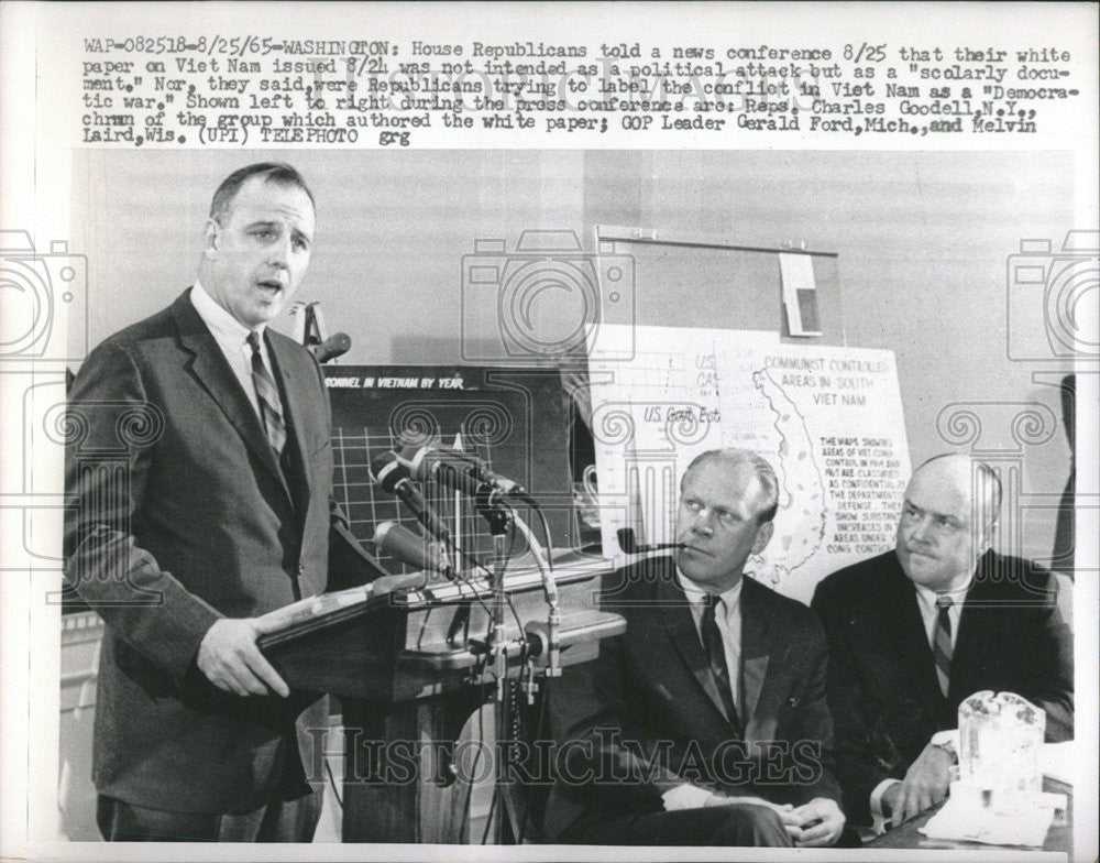 1965 Press Photo Charles Goodell House Republican conference political attack - Historic Images