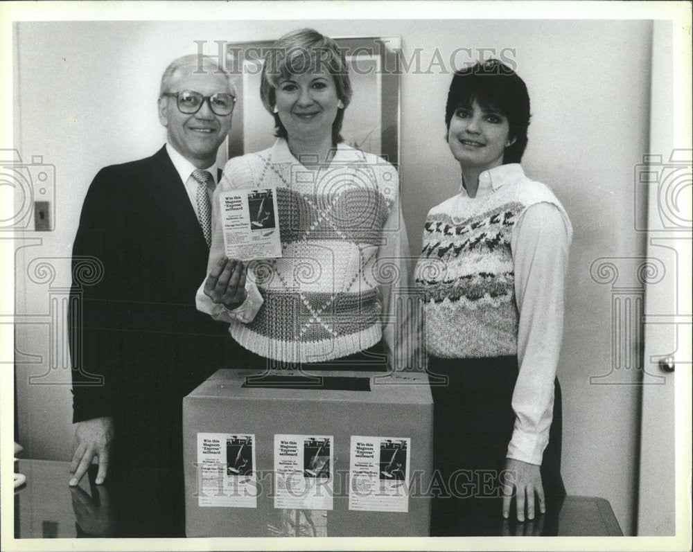 1986 Press Photo Bill Galante, Maureen O&#39; Neil, and Jami Kyrioupoulos - Historic Images