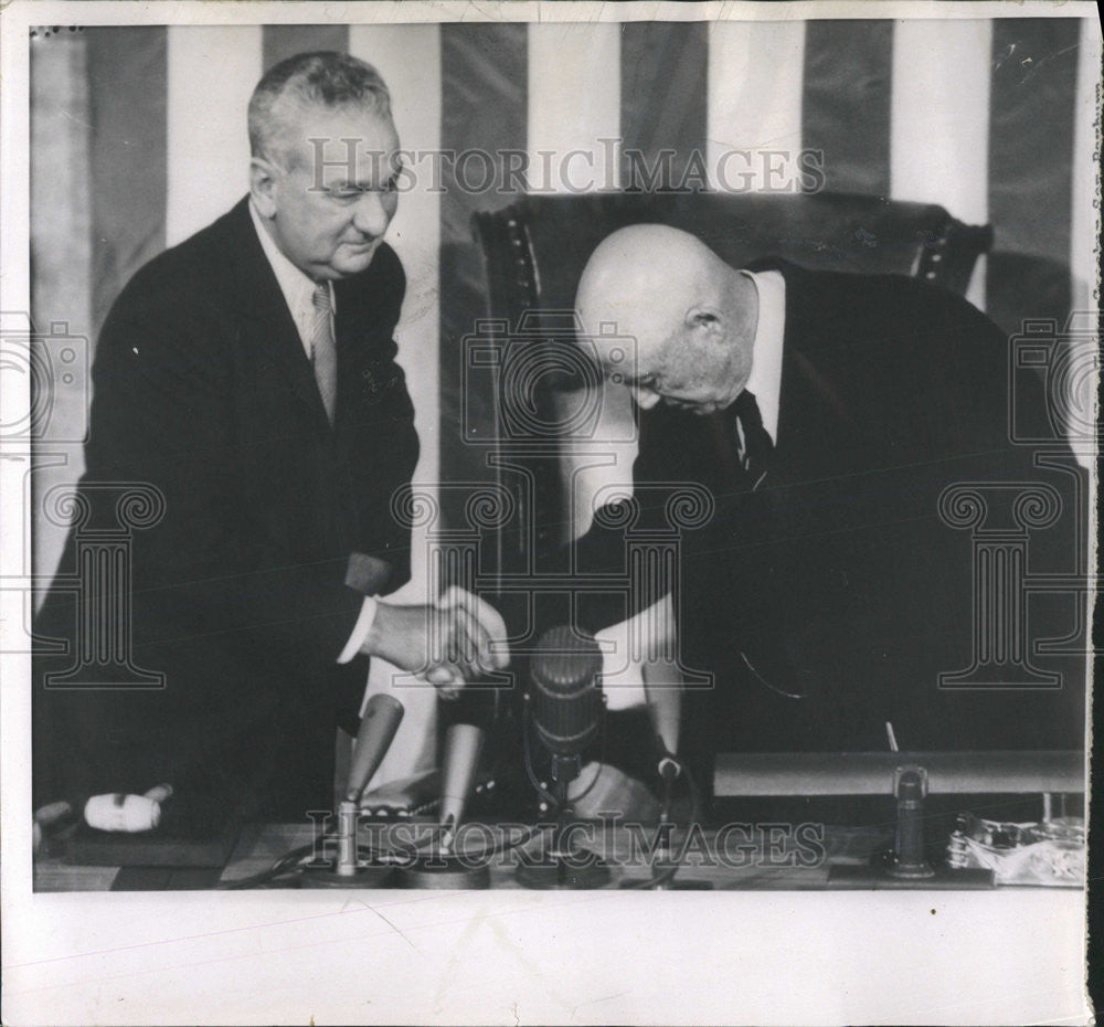 1959 Press Photo Republican House Leader Charles Halleck - Historic Images