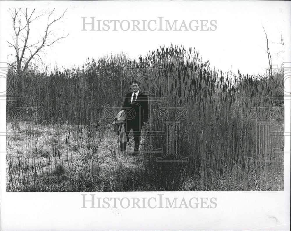 1989 Press Photo Columnist Daivd Greising Sun Times Reporter - Historic Images