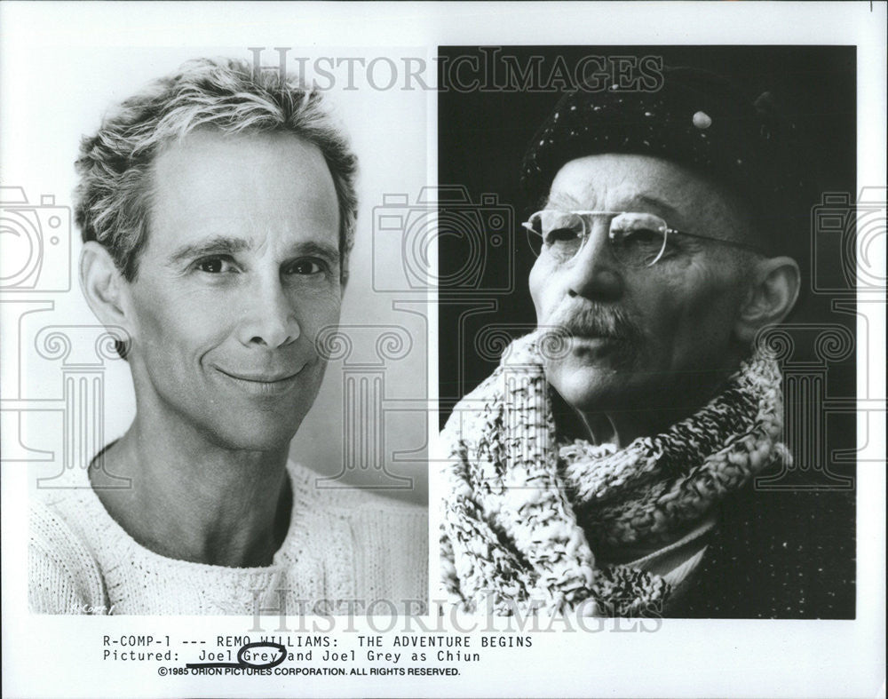 1985 Press Photo Joe Grey Joel Grey Chiun The Adventure Begins Actor - Historic Images