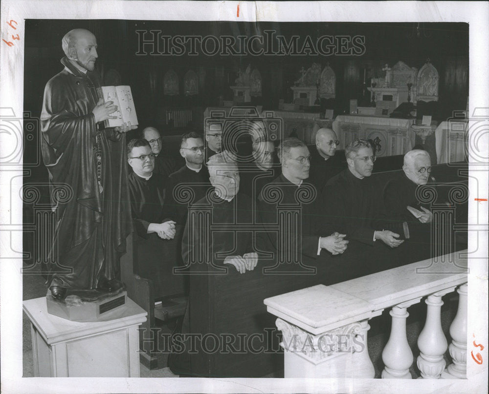 1956 Press Photo St Ignatius Loyola Jesuit priests - Historic Images