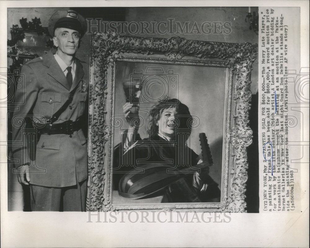 1963 Press Photo The Marry Lute Flayer Painting Franz Hals Dutch artist - Historic Images