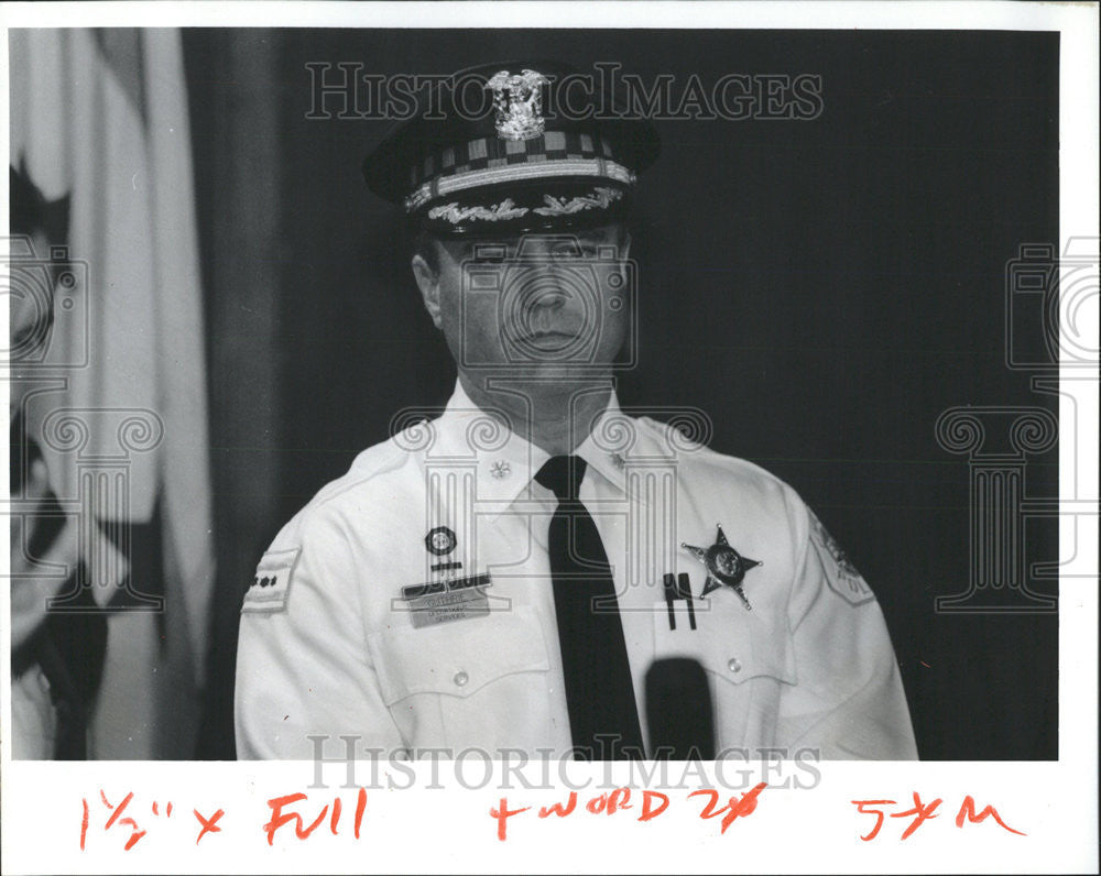 1992 Press Photo Chicago Police Commander Robert E. Guthrie - Historic Images