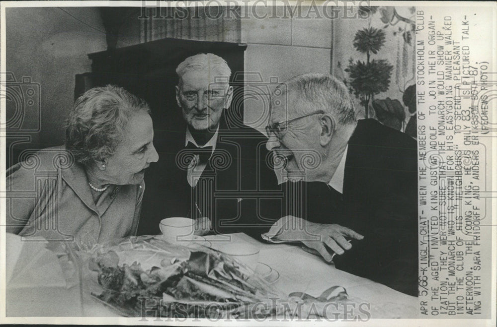 1966 Press Photo King Gustaf Adolf - Historic Images