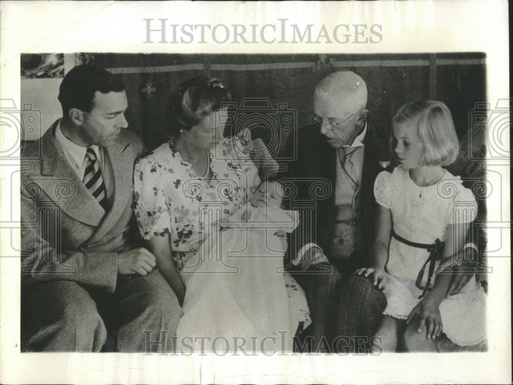 1943 Press Photo Princess Christina Louise Helena Baptism Sweden Royalty - Historic Images