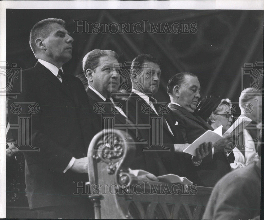 1965 Press Photo Otto Kerner Illinois Governor Archbishop Cody - Historic Images