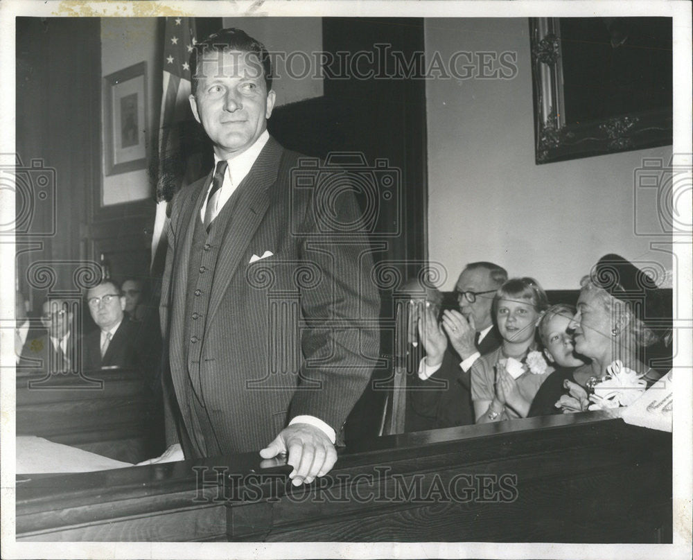 1958 Press Photo Otto Kerner Illinois Governor Politician - Historic Images