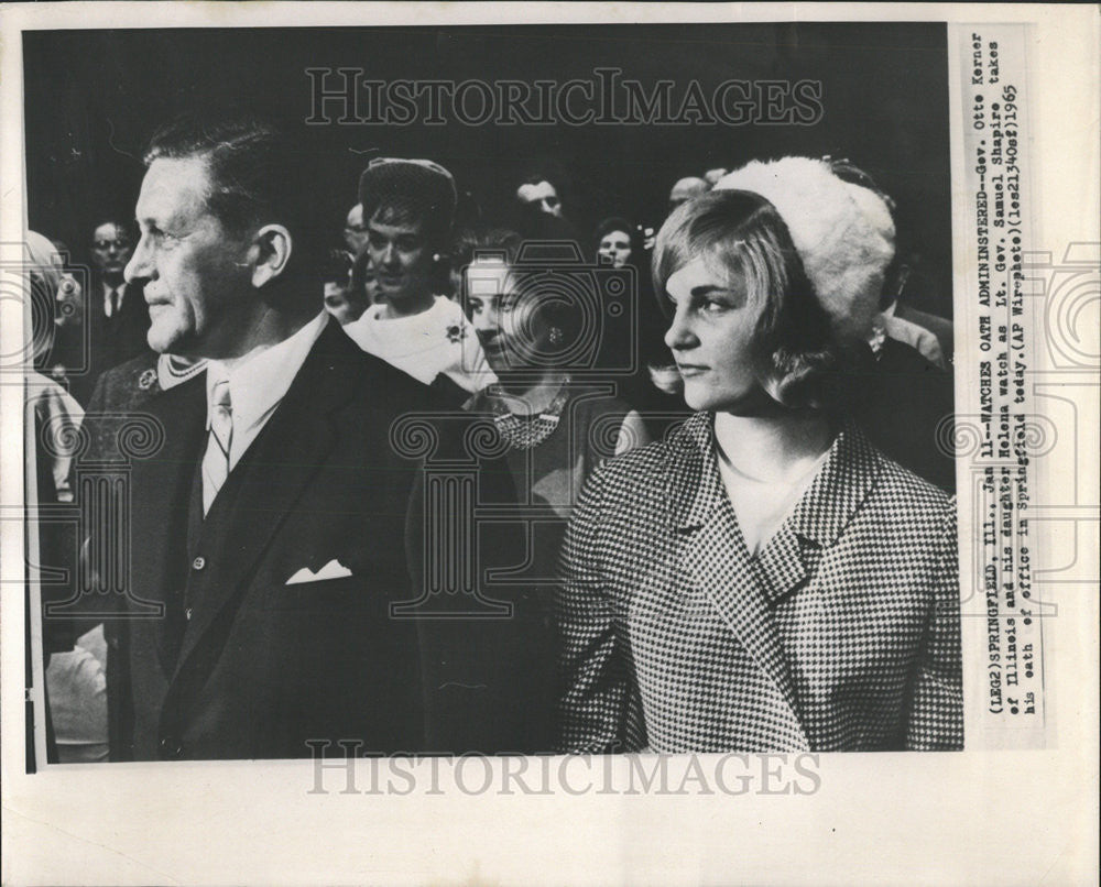 1965 Press Photo Otto Kerner Illinois Governor - Historic Images