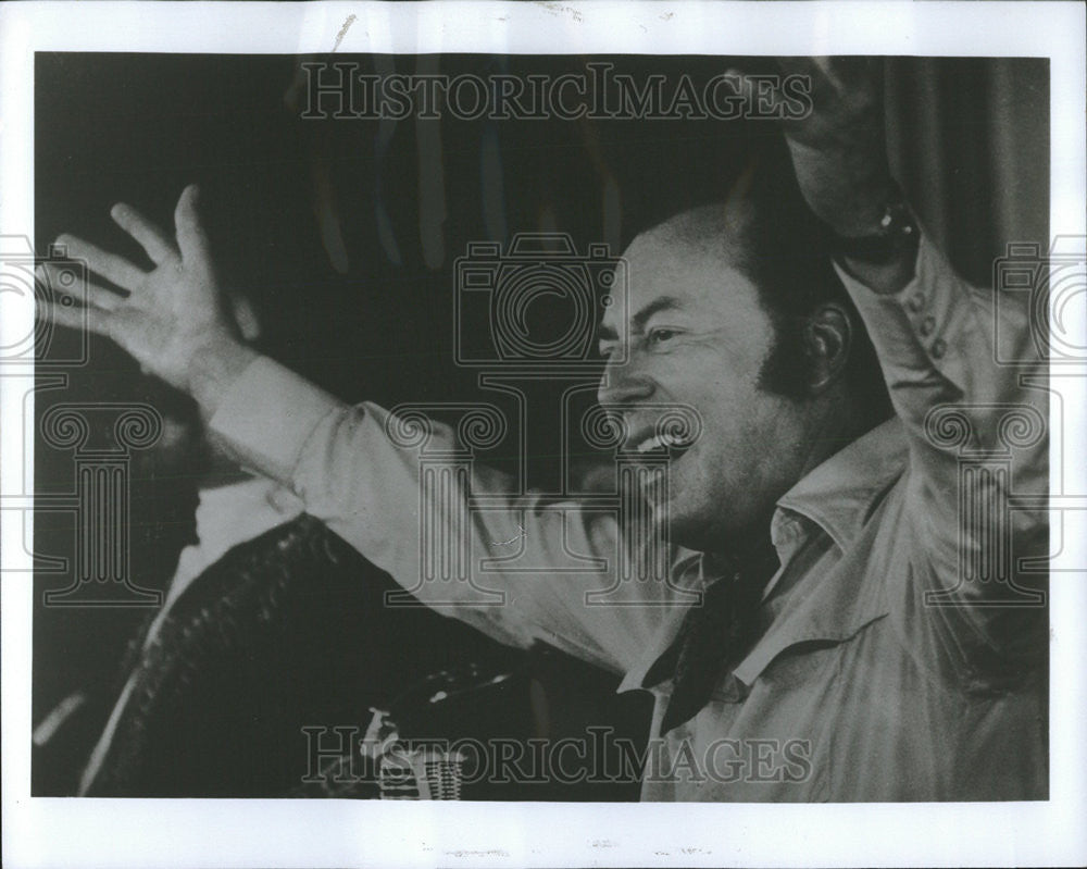 1977 Press Photo Living Jazz legend Woody Herman Thundering Herd Water Tower - Historic Images