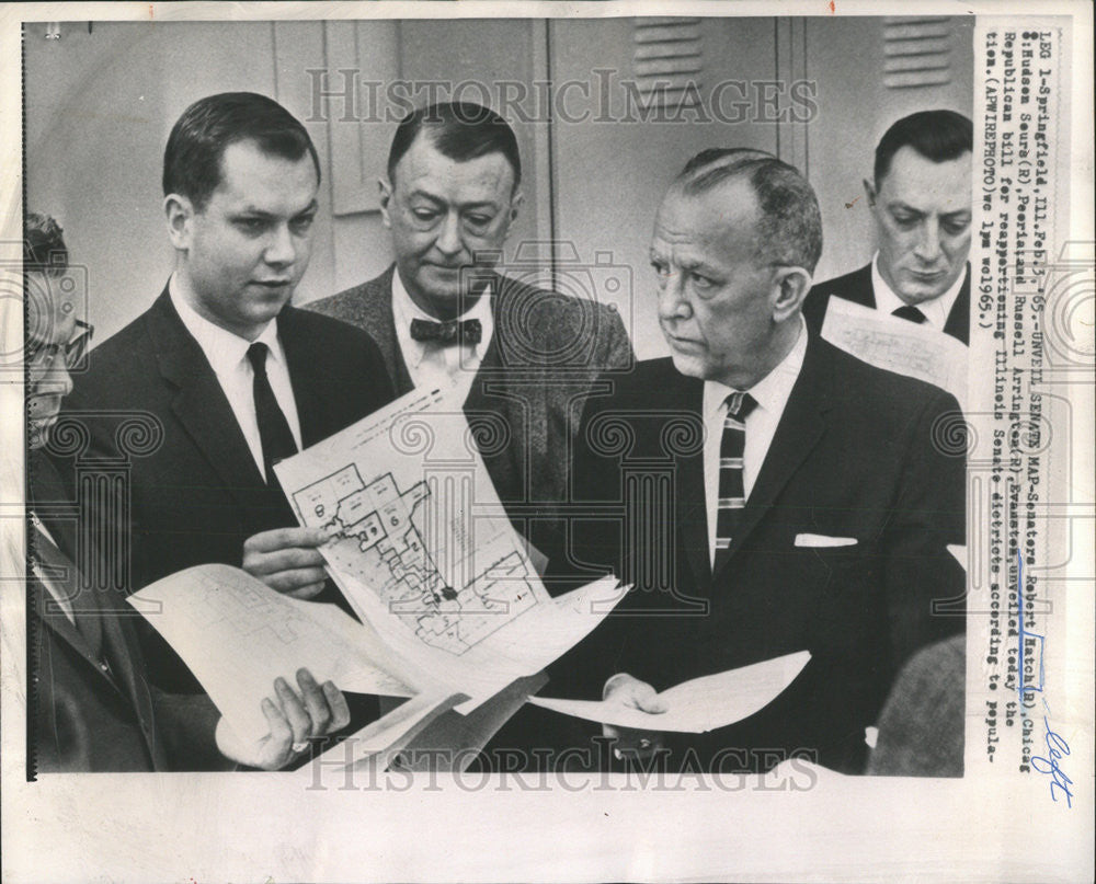 1965 Press Photo Senators Robert Hatch Chicago Hudson Sours Russell Arrington - Historic Images