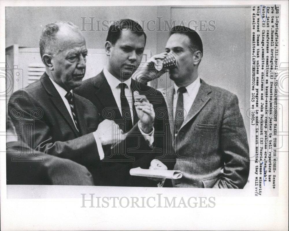 1965 Press Photo Russell Arrington Evanston Hatch John Parkhurst Springfield - Historic Images