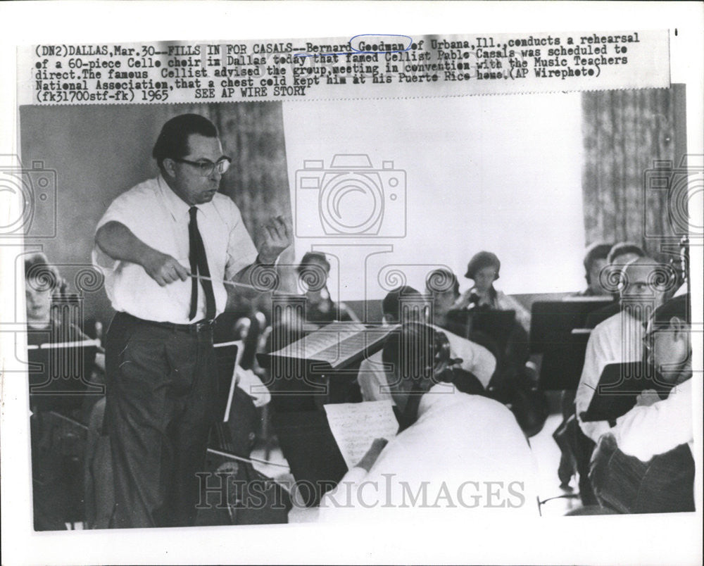 1965 Press Photo Bernard Goodman University of Illinois Conductor - Historic Images