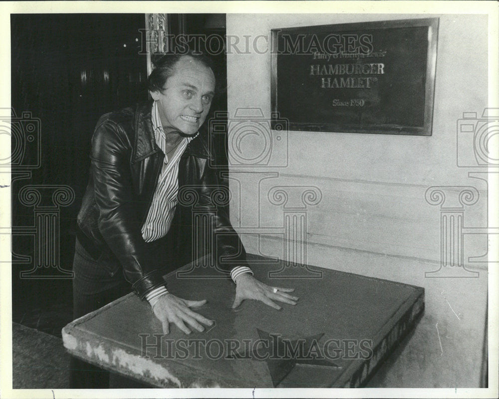 1981 Press Photo Comic Impressionist Frank Gorshin Hamburger Hamlet Star - Historic Images