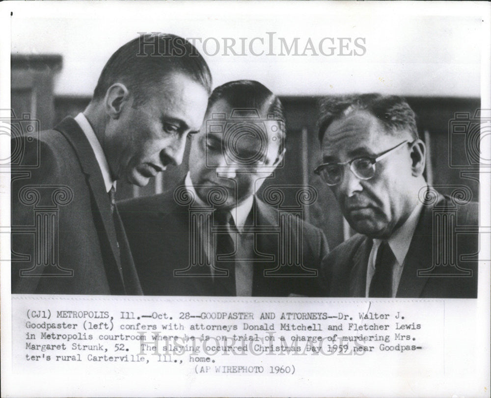 1960 Press Photo Dr. Walter J. Goodpaster Illinois Murder Convict - Historic Images