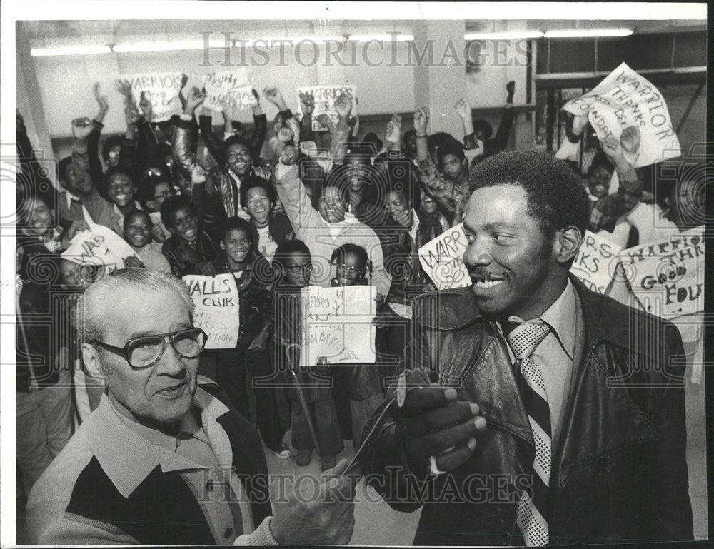 1977 Press Photo Paul J. Hall, Head of Paul J. Hall Boys Club - Historic Images