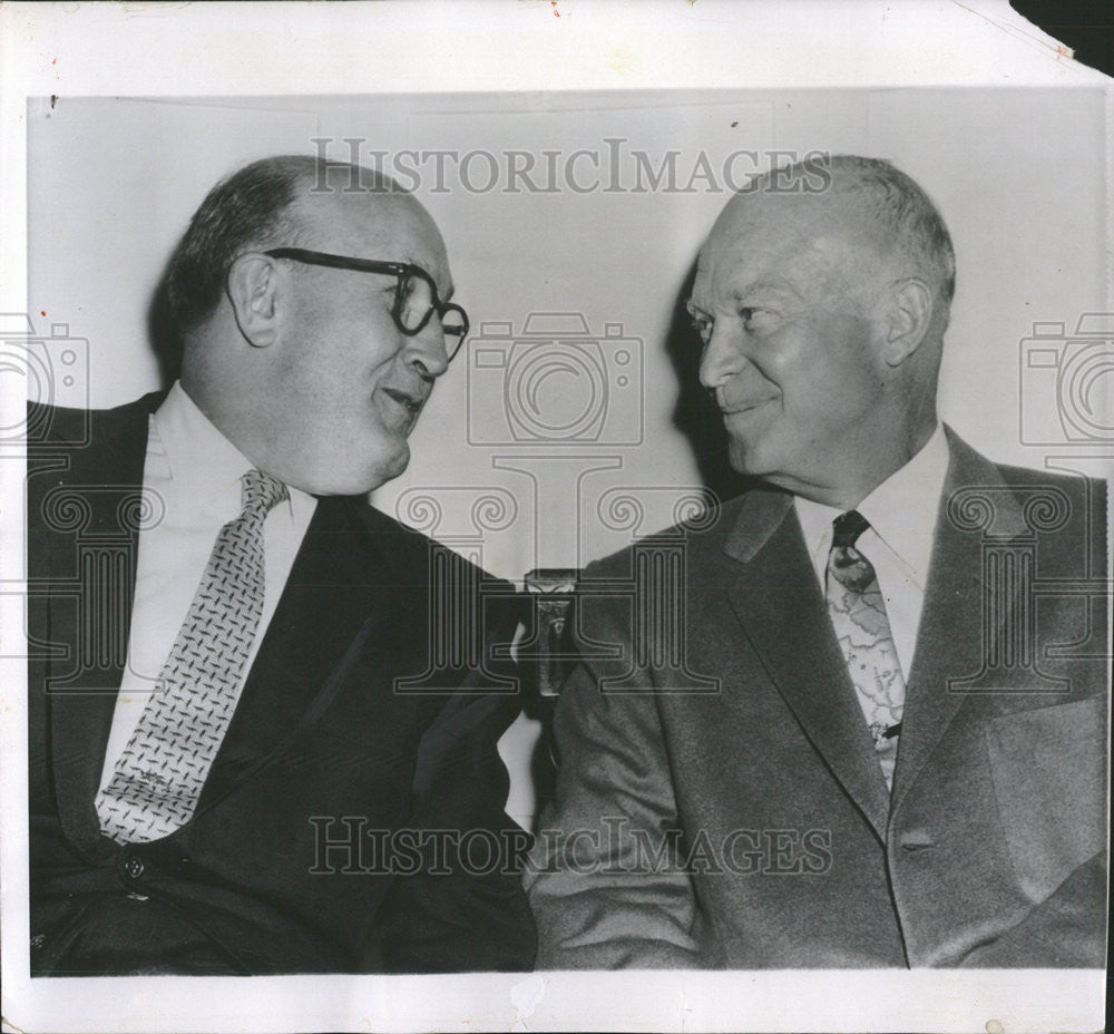 1956 Press Photo Leonard Hall GOP national chairman Nixon together presidential - Historic Images