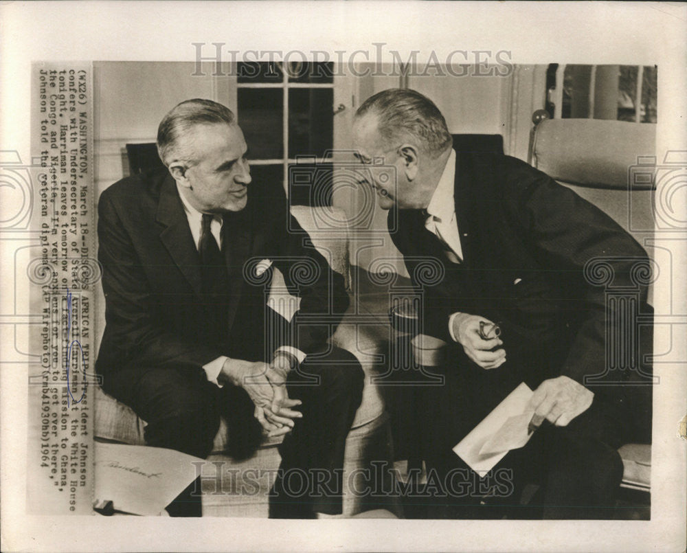 1964 Press Photo Undersecretary of State Averell Harriman - Historic Images