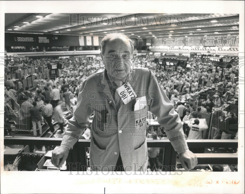 1989 Press Photo William Katz Chicago Mercantile Exchange - Historic Images