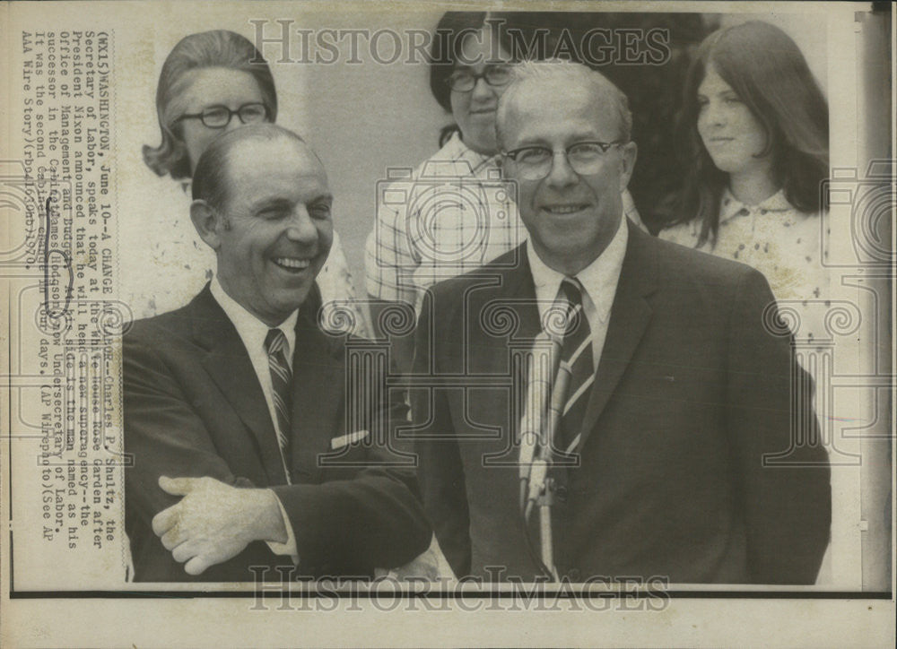 1970 Press Photo James Hodgson, Undersecretary of Labor - Historic Images