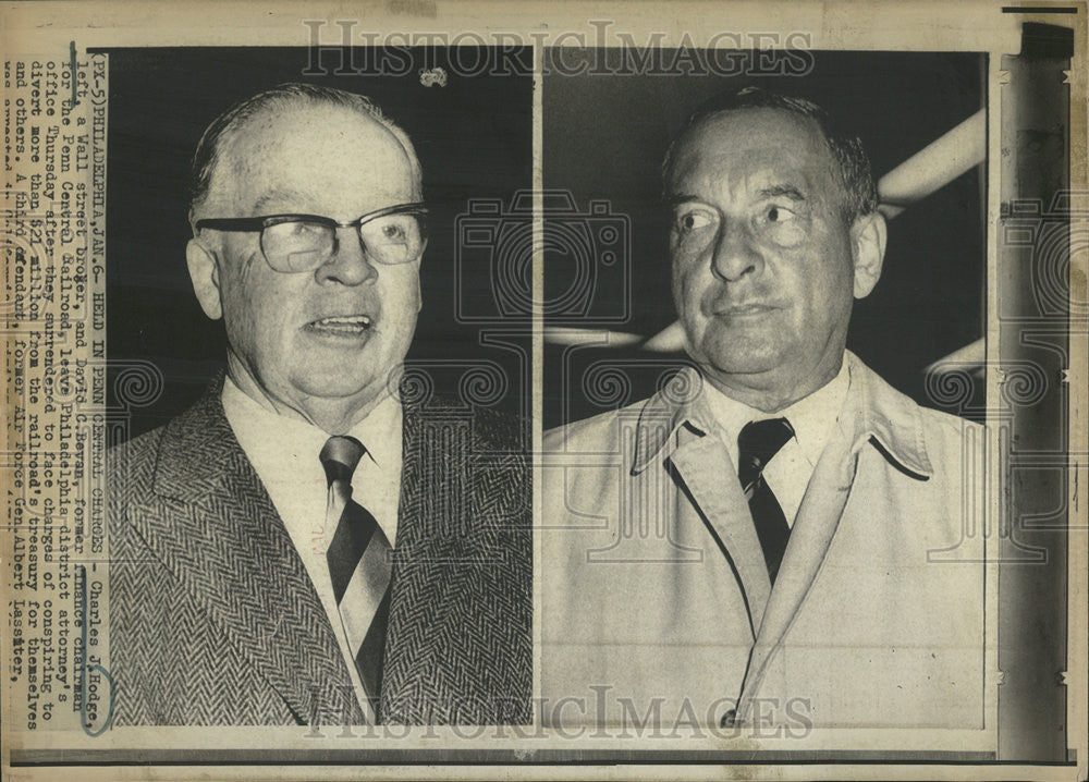 1972 Press Photo Charles J. Hodge American Stock Broker - Historic Images