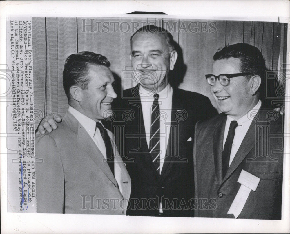 1963 Press Photo United States New Jersey Governor Richard J. Hughes - Historic Images