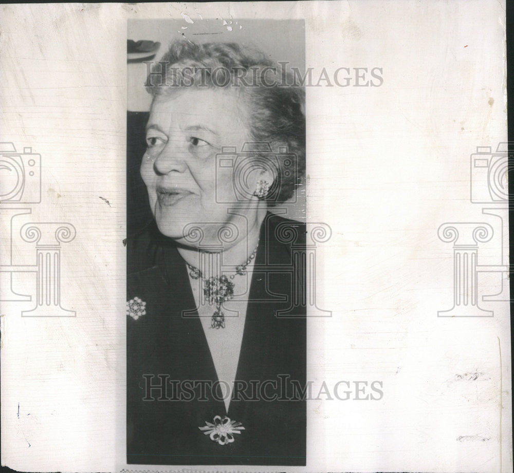 1956 Press Photo Mrs.Dorothy Houghton, Iowa is President of Electoral College. - Historic Images