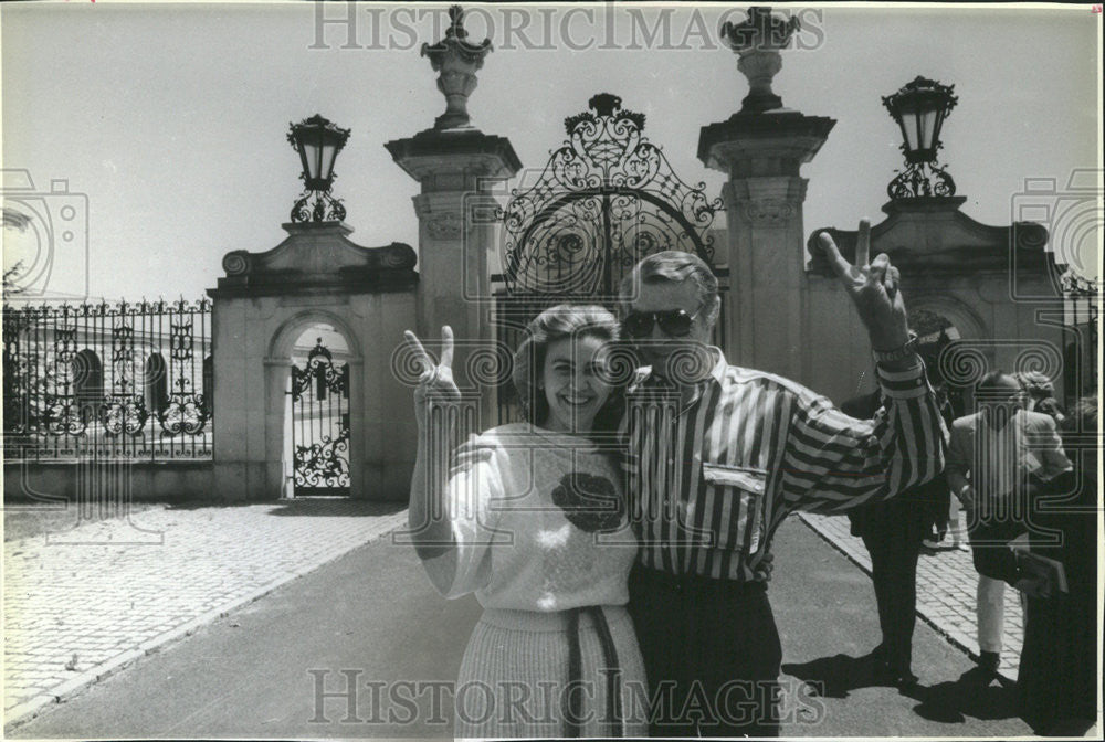 1986 Press Photo Barbara Piasecka Johnson Gregor Mansion Princeton New Jersey - Historic Images