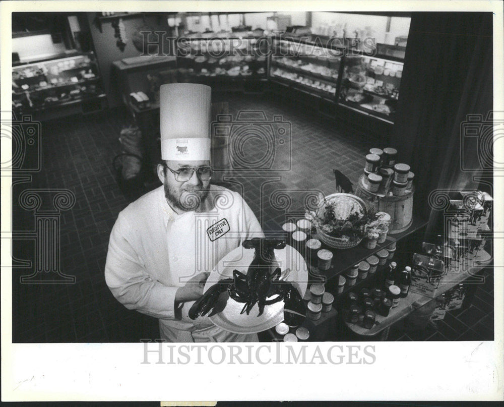 1984 Press Photo Stuart Johnsen food complex Century City Center market venture - Historic Images