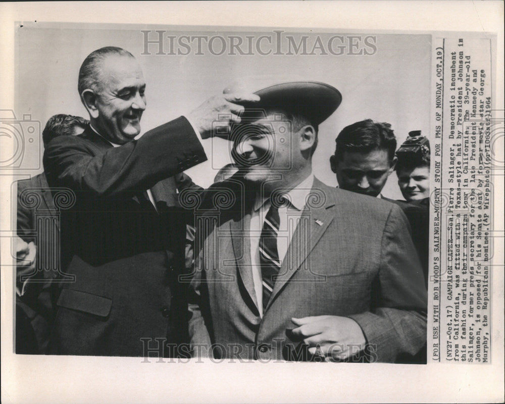 1964 Press Photo United States President Lyndon B. Johnson - Historic Images