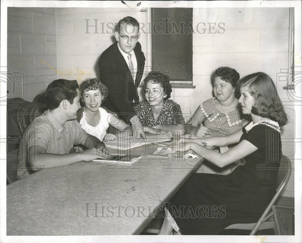 1958 Press Photo Midlothian Methodist Church Leon Leatherman George Lilly Peters - Historic Images