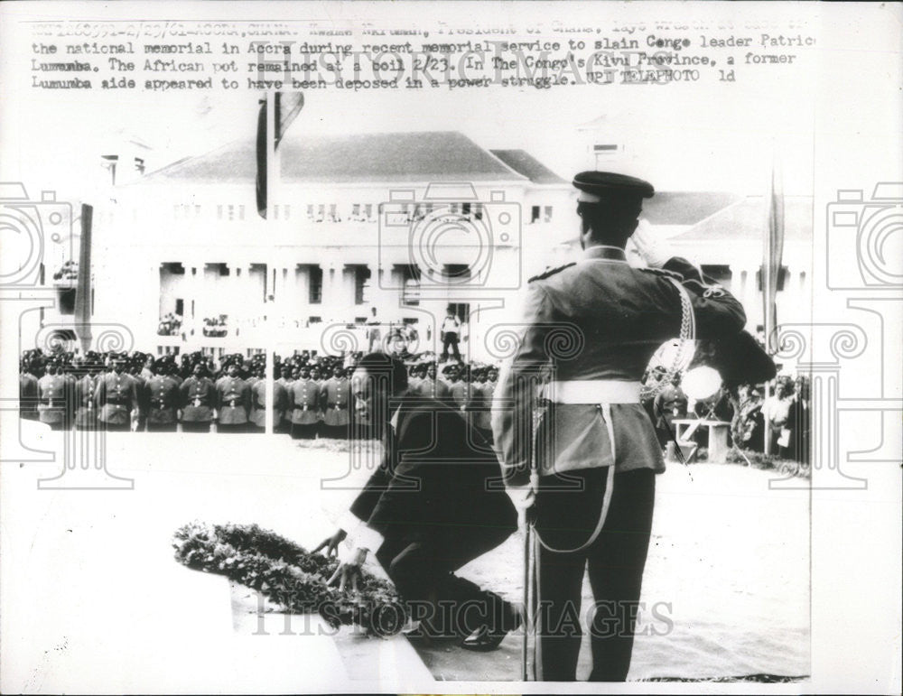 1961 Press Photo Patric Lumunba slain Congo leader memorial service national - Historic Images