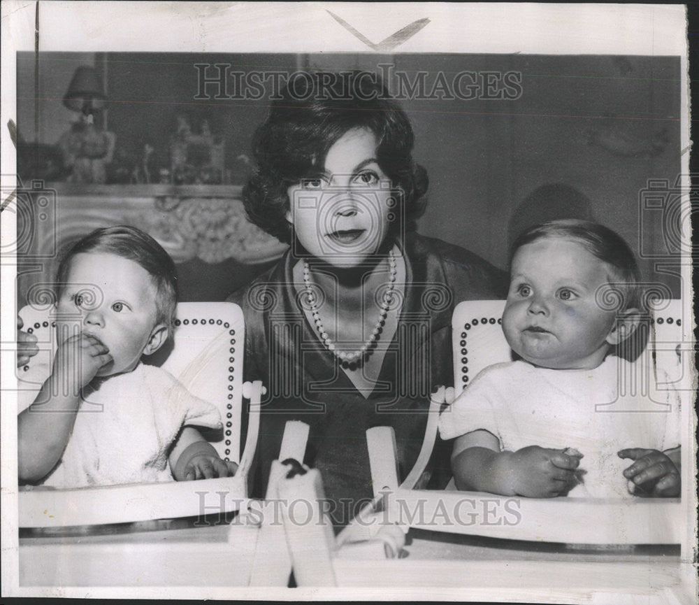 1959 Press Photo Twin sons Michel Dimitri Italian Princess Maria Pia Paris - Historic Images