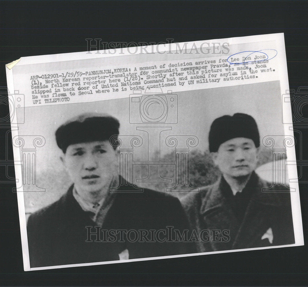 1959 Press Photo  Lee Don Joon North Korean reporter communist newspaper Pravda - Historic Images