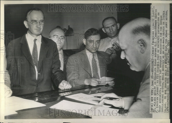 1943 Press Photo Ernest Fredrick Lehmitz Pleads Quilty Brooklyn US Com ...