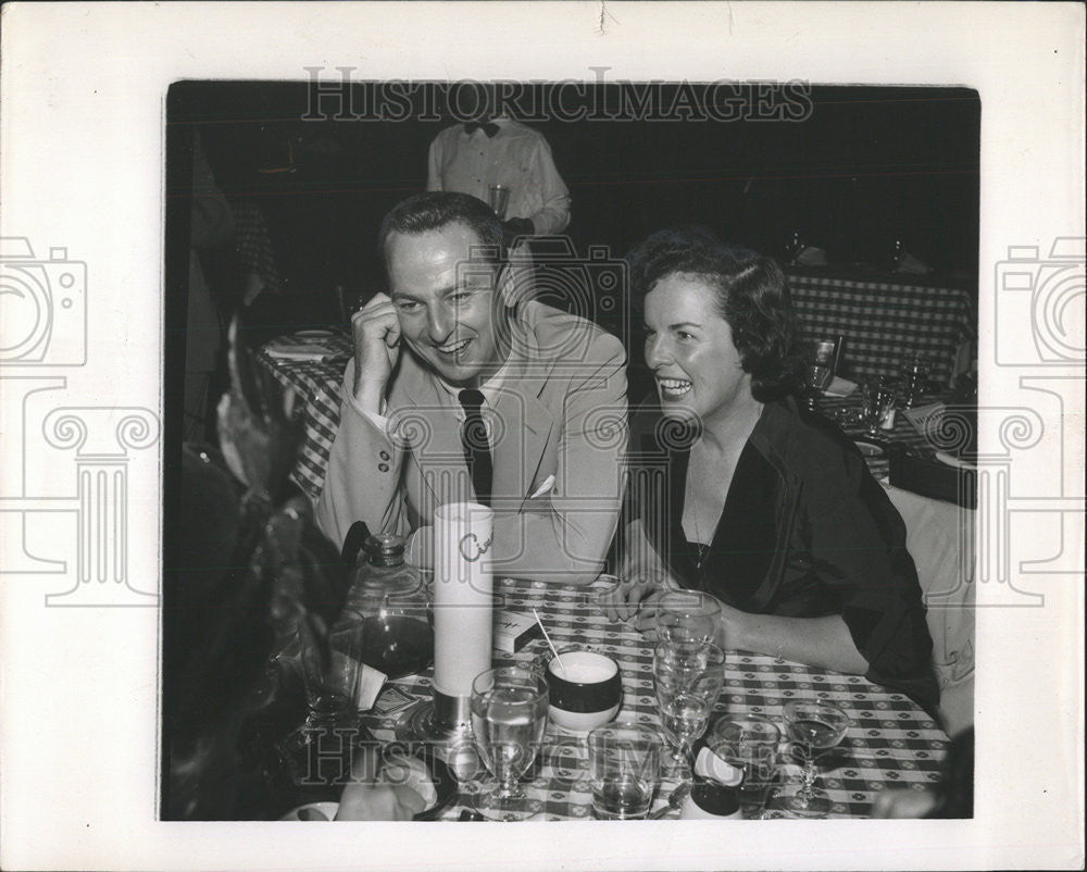 1951 Press Photo Fletcher Markle Mercedes McCambridge Ciro wife - Historic Images