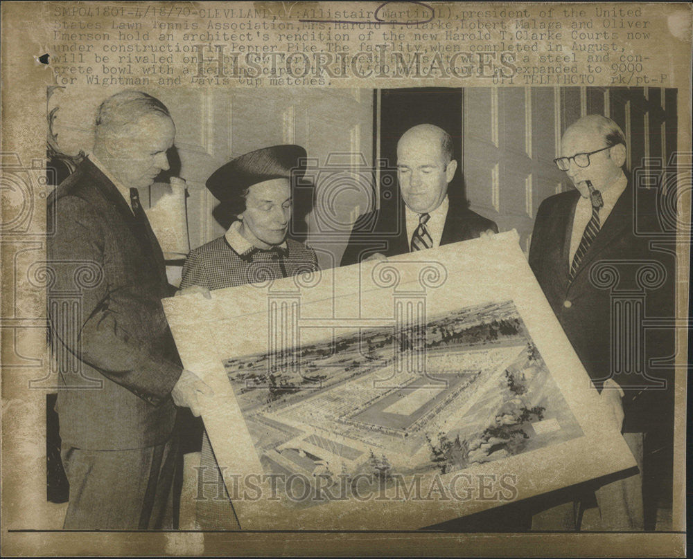 1970 Press Photo Allistair Martin Mrs Harold Clarke Oliver Emerson Robert Malaga - Historic Images