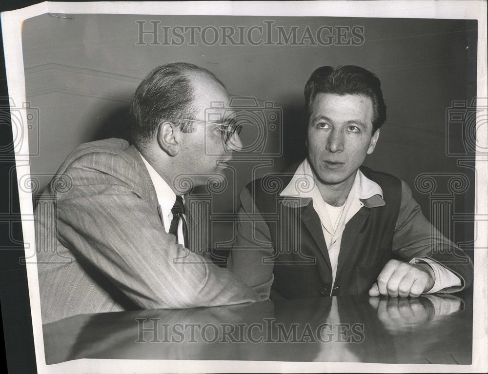 Press Photo Attorney Henry Gentile Blue Island Arthur Marino slaying finance - Historic Images