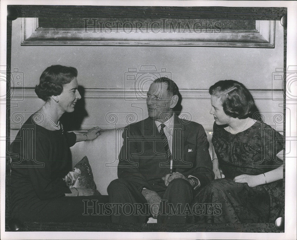 1958 Press Photo Princess Margrethe parents Kinga Queen Denamrk - Historic Images