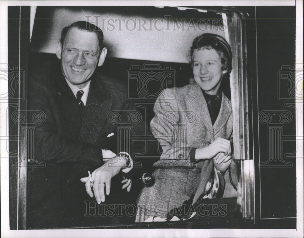 1956 Press Photo Princess Margrethe King Frederik Denmark Royalty - Historic Images